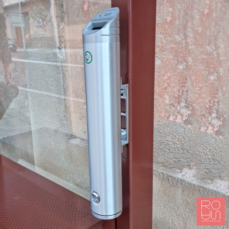 Cendrer mural d'alumini tub Inclinat